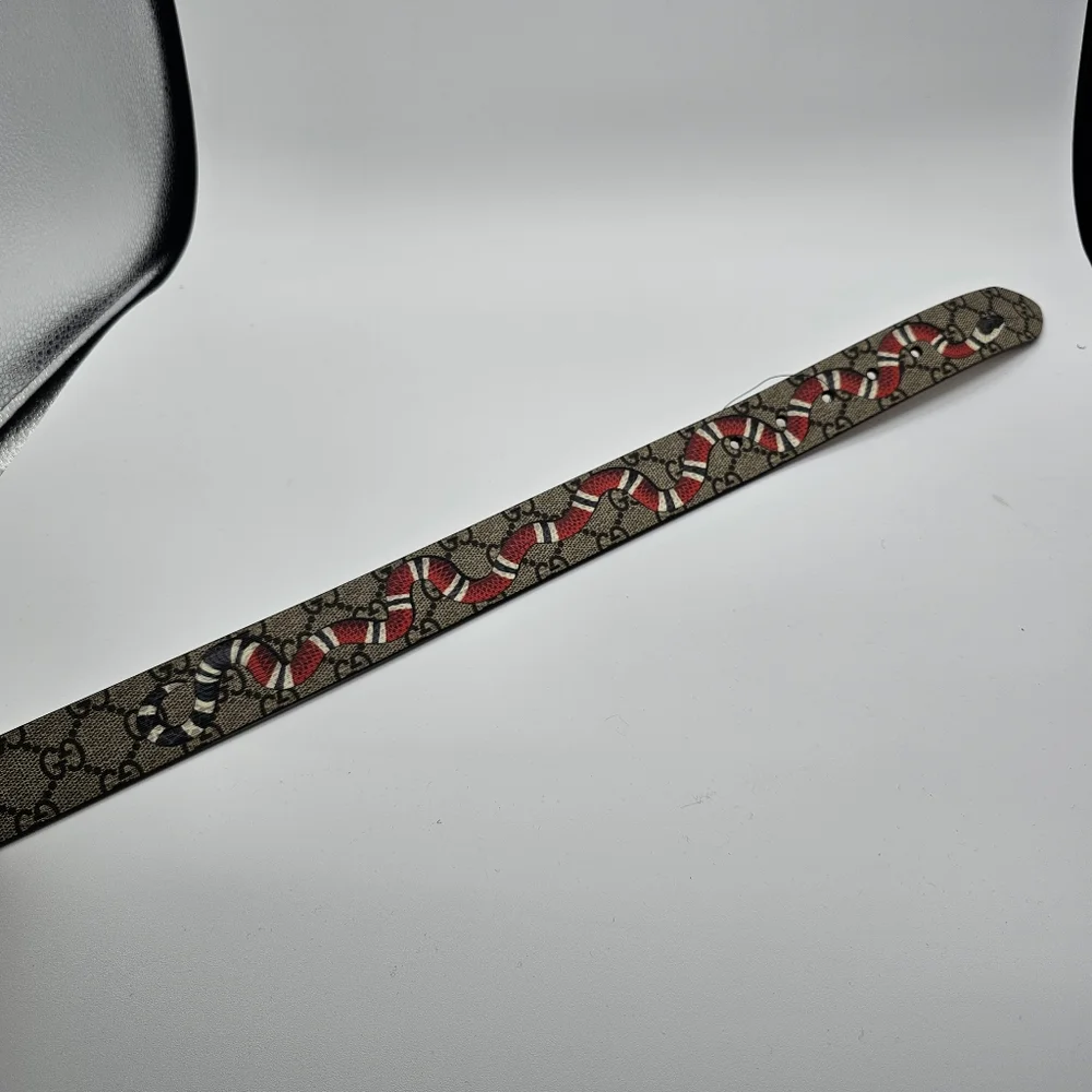 Gucci GG Supreme Kingsnake Brown Belt Size 115 46 434520 - Picture 3 of 4